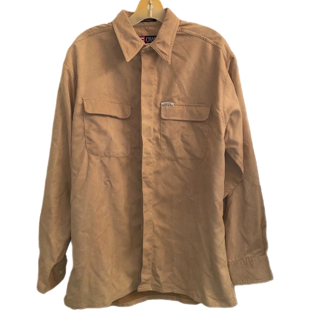 Chaps Ralph Lauren long sleeve button down. Suede like feel. Like new